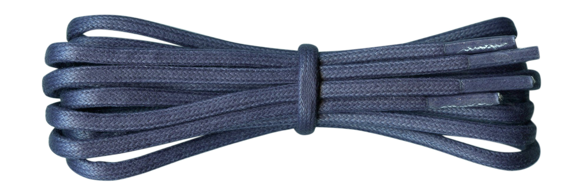 Thick Navy waxed cotton boot laces 4.5 mm - fabmania shoe laces