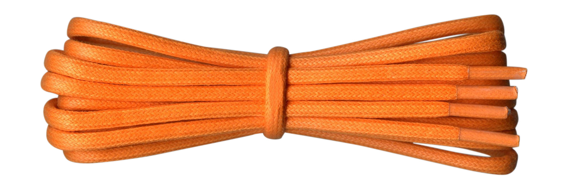 Thick Orange waxed cotton boot laces 4.5 mm - fabmania shoe laces