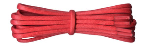 Thick Red waxed cotton boot laces 4.5 mm - fabmania shoe laces