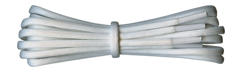 Thick White waxed cotton boot laces 4.5 mm - fabmania shoe laces