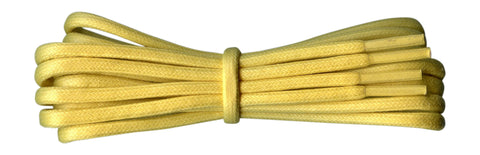 Thick Yellow waxed cotton boot laces 4.5 mm - fabmania shoe laces
