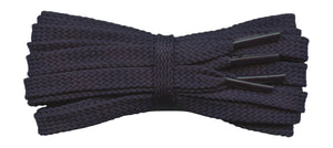 Strong Flat 8 mm Dark Navy Shoe Laces for Trainers and Sports Shoes. - fabmania shoe laces