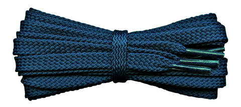 Strong Flat 8 mm French Navy Shoe Laces for Trainers and Sports Shoes. - fabmania shoe laces
